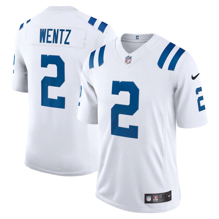 Men Indianapolis Colts #2 Carson Wentz Nike White Vapor Limited NFL Jersey